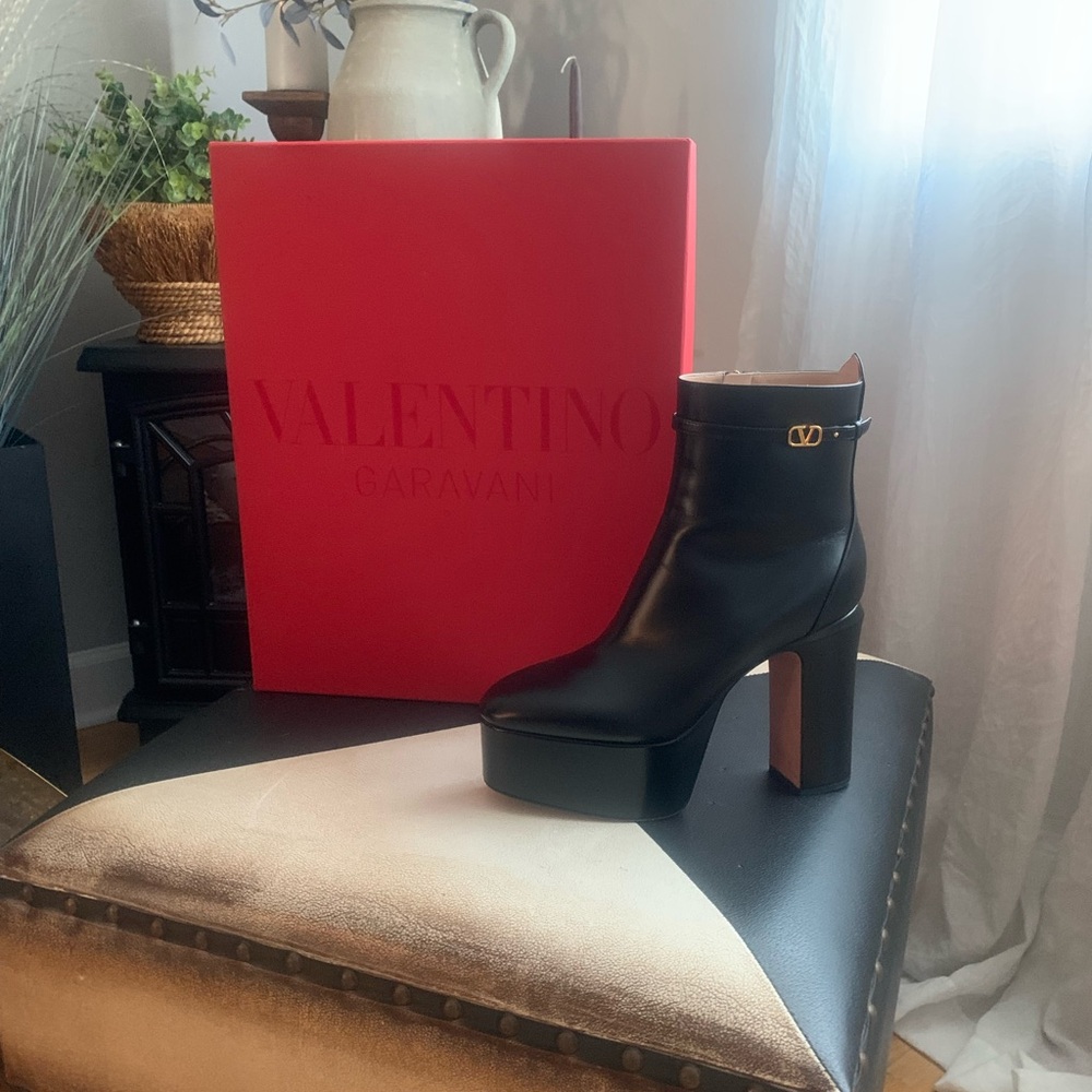 Valentino Garavani Black Women's Platform Boots